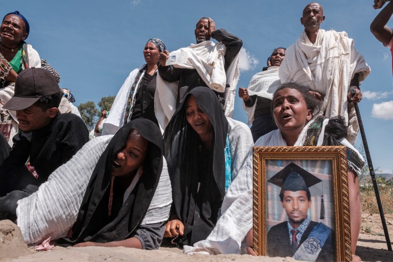 The rights commission spoke to dozens of witnesses who said Eritrean troops shot unarmed civilians and fired on those who tried to collect their bodies[ Eduardo Soteras/AFP]