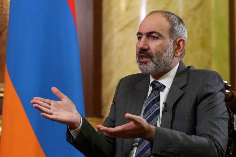Armenian Prime Minister Nikol Pashinyan speaking