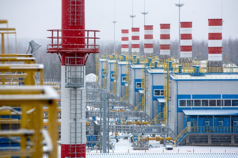 Compressor complexes at the Gazprom.