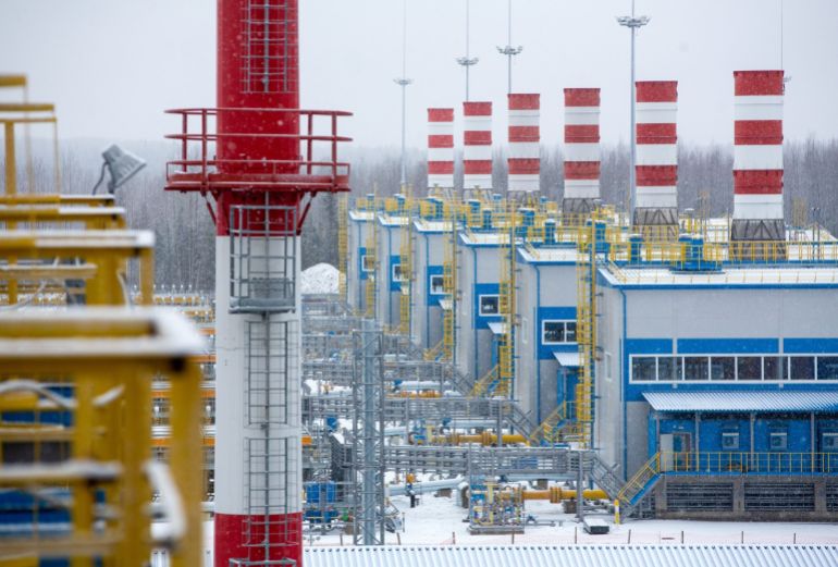 Compressor complexes at the Gazprom.