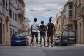 The El Hiblu3 were arrested in March 2019 in Malta as the ring leaders of a protest on board a vessel to Europe and have since been accused of several crimes, including &#39;terrorism&#39; [Joanna Demarco/Amnesty International]
