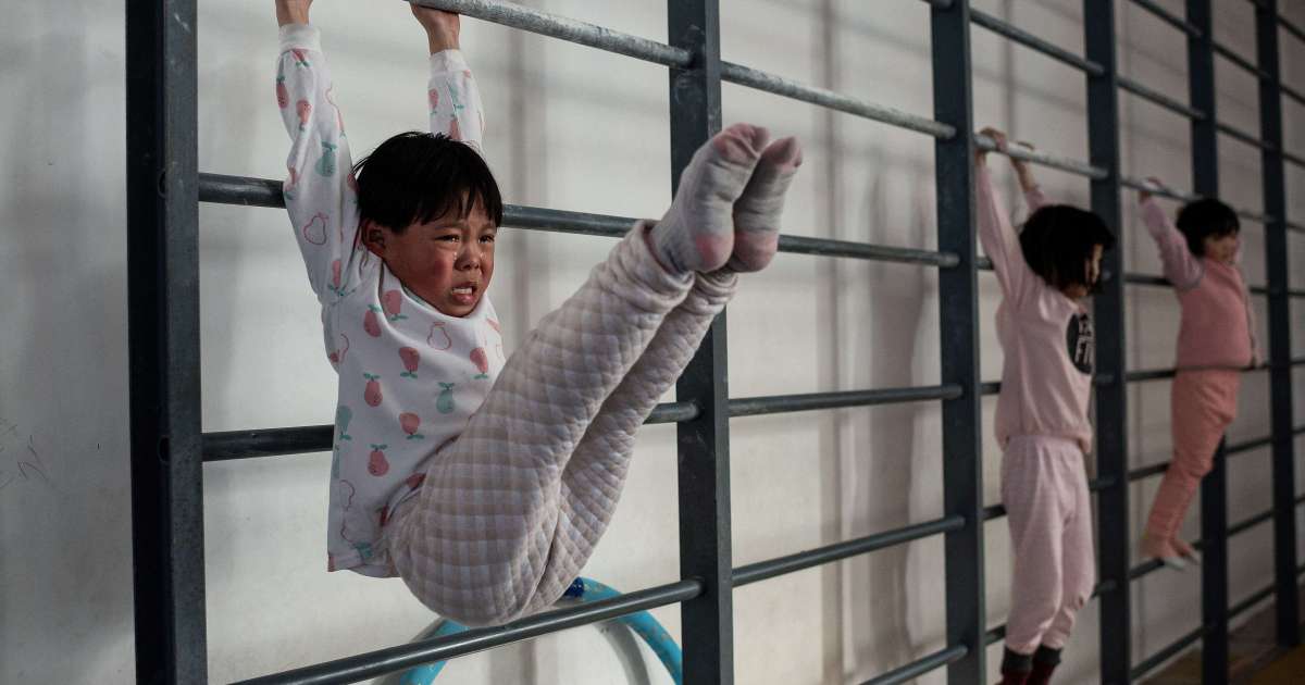 The Chinese gymnastics school training children for Olympic glory