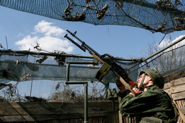 Ukrainian government troops have battled Russian-backed separatists in Ukraine's eastern Donetsk and Lugansk regions since 2014 [File: Alexander Ermochenko/Reuters]