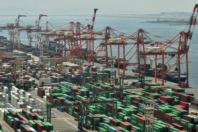 A cargo port in Japan