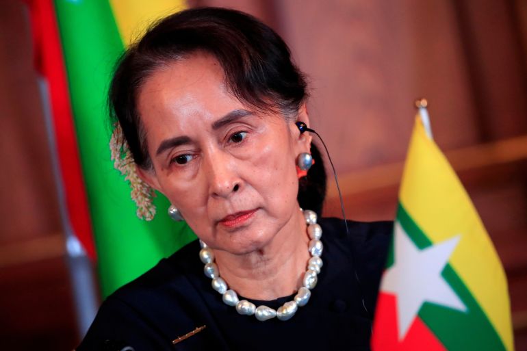 Myanmar deposed leader Aung San Suu Kyi.