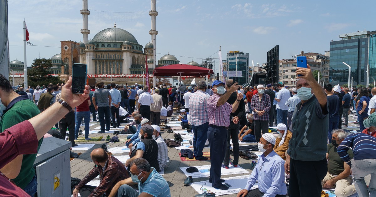 Erdogan abre una mezquita destacada en la plaza Taksim de Estambul |  Noticias de política