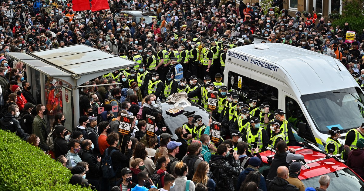 I manifestanti di Glasgow lodano l’ostruzione dei funzionari dell’immigrazione nel Regno Unito |  Notizie sull’immigrazione