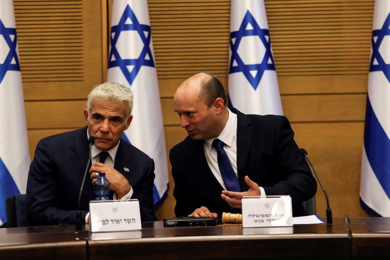 Israeli Prime minister Naftali Bennett and Foreign minister Yair Lapid