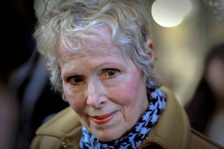 Portrait of E Jean Carroll who is suing Trump for defamation