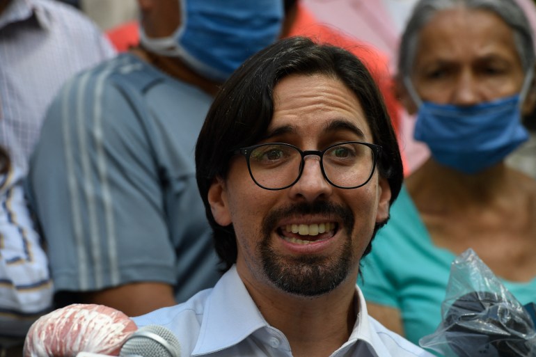 Freddy Guevara was detained on July 12, 2021 and transferred to the headquarters of the intelligence services, according to the Venezuelan opposition [File: Federico Parra/ AFP]