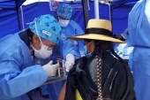 The Lambda variant of the coronavirus was first detected in Peru in December last year [File: Claudia Morales/Reuters]