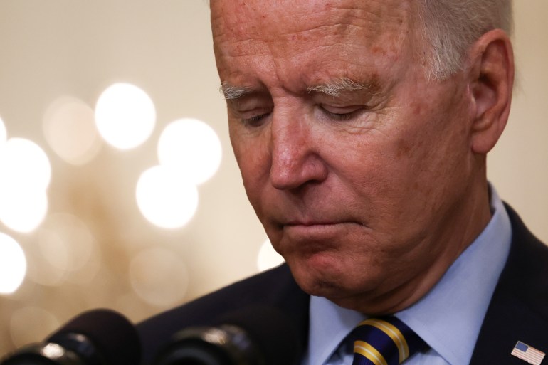 President Joe Biden said the US accomplished what it set out to do in Afghanistan after the September 11 attacks 20 years ago [Evelyn Hockstein/Reuters]