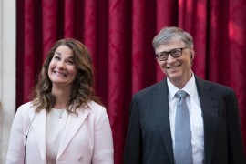 Bill and Melinda Gates smile
