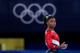 Simone Biles, the most decorated gymnast in US history, is one of 17 people chosen to receive the Presidential Medal of Freedom [File: Gregory Bull/AP Photo]