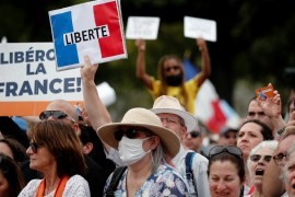 Anti-COVID protest in France