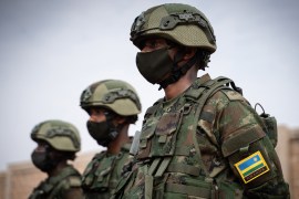 Rwanda said the soldiers were kidnapped while on patrol and were being held in eastern DRC [File: Simon Wohlfahrt/AFP]