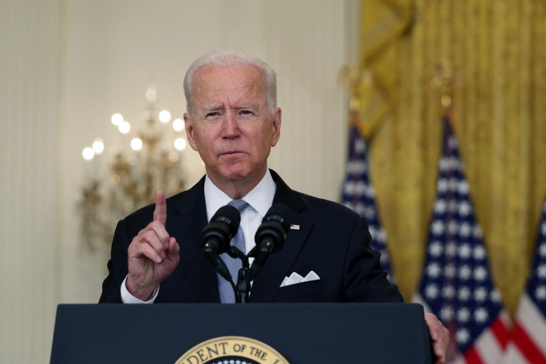 Biden defends Afghanistan withdrawal after Taliban takeover | Conflict News | Al Jazeera