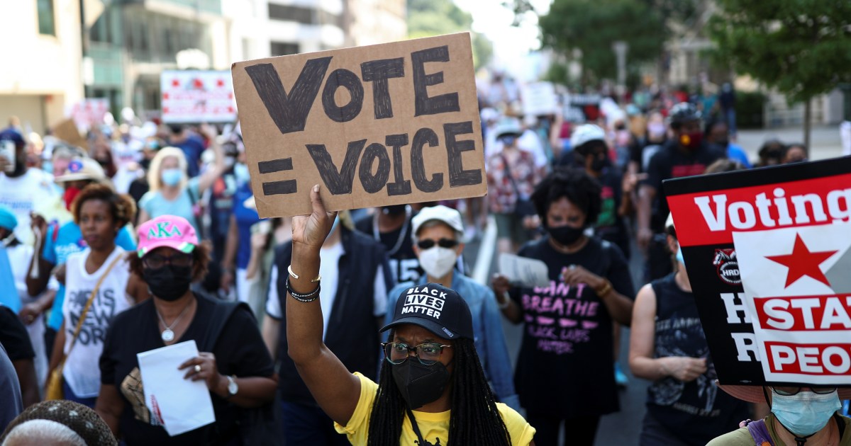 Miles de personas protestan en todo Estados Unidos para exigir la protección de los derechos de voto |  Noticias de derechos civiles