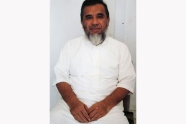 Encep Nurjamen, also known as Hambali, pictured at Guantanamo in a white robe and short, greying beard