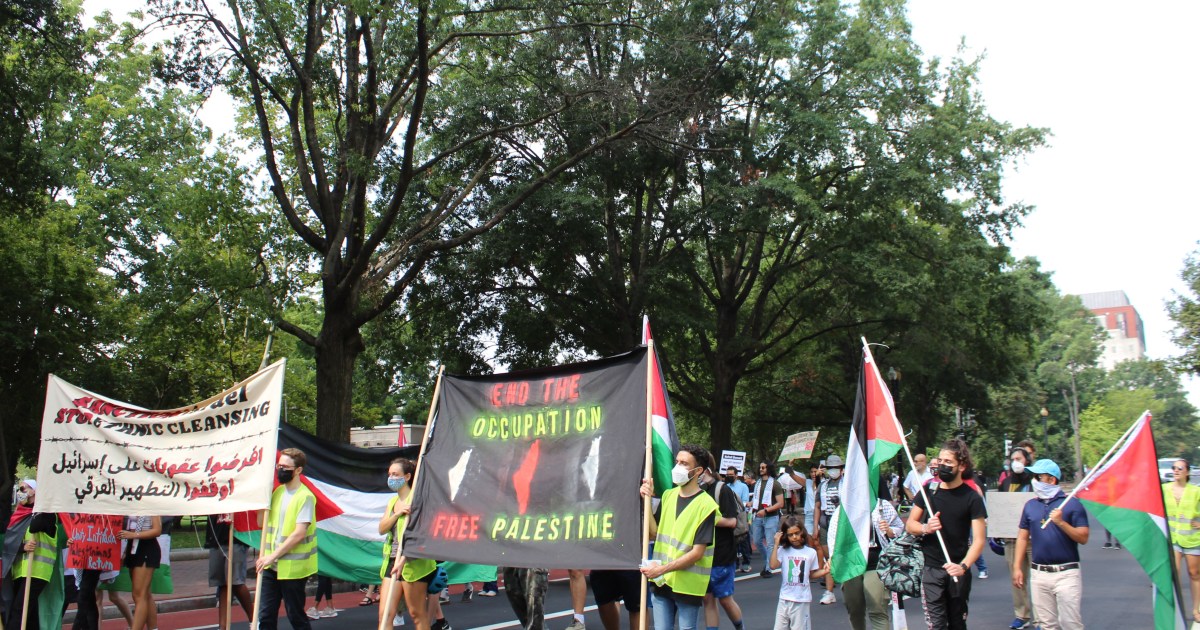 US Palestine solidarity activists rally against Bennett’s visit