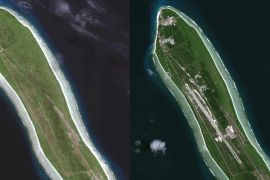 Satellite pictures show continuing construction on the island of Agalega. [Al Jazeera]