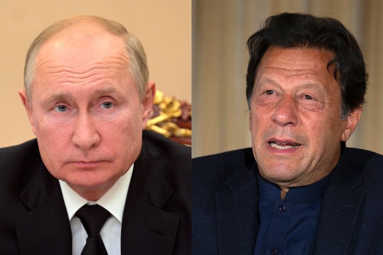 Vladimir Putin and Imran Khan