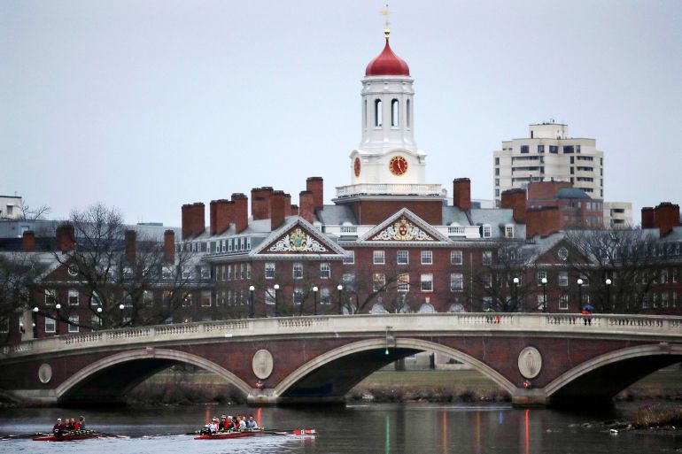 Harvard University seen from the river