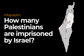 How many Palestinians are imprisoned by Israel?