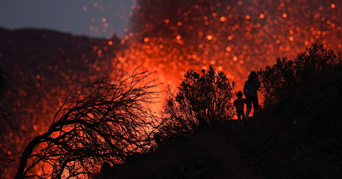 Cae lava del volcán La Palma, España promete ayuda |  noticias del volcán