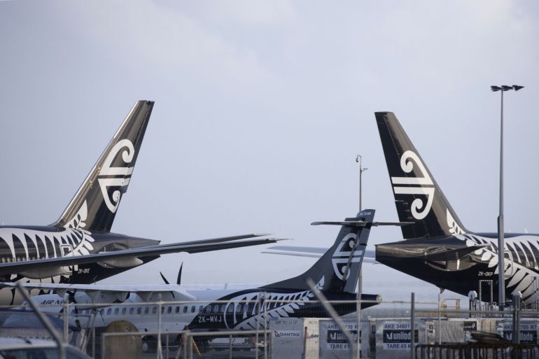 Planes at New Zealand airport