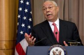 In this September 3, 2014 file photo, former Secretary of State Colin Powell speaks at the State Department in Washington [Carolyn Kaster/AP]