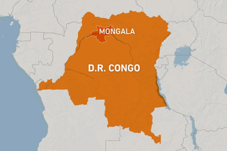 DR Congo map showing Mongala province