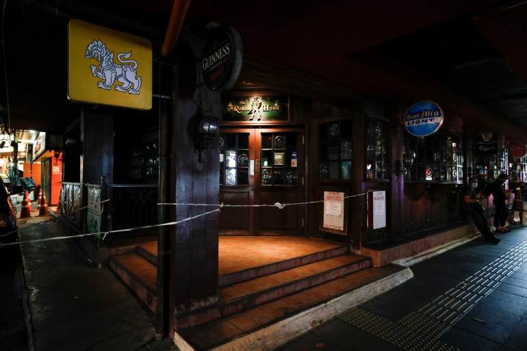 The bar in Thailand was closed during a pandemic 
