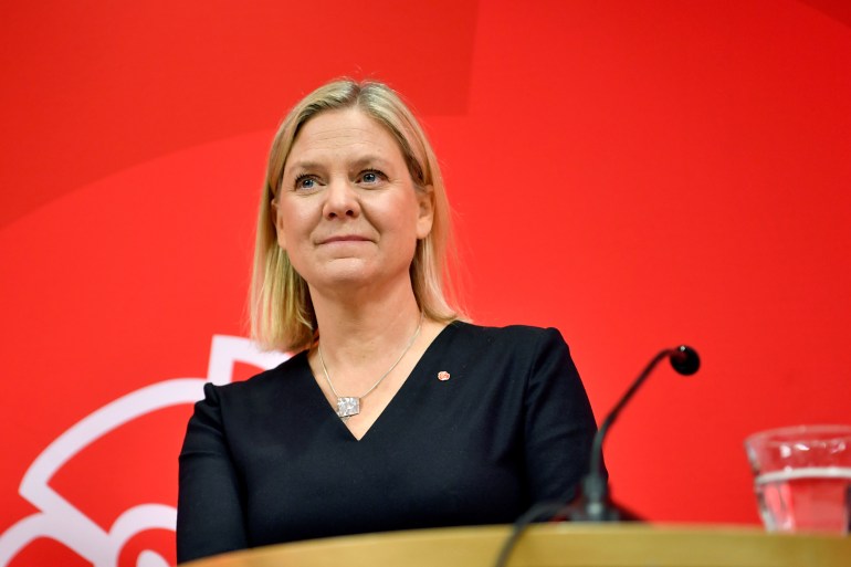 Sweden S Parliament Elects Magdalena Andersson As First Female Pm Politics News Al Jazeera