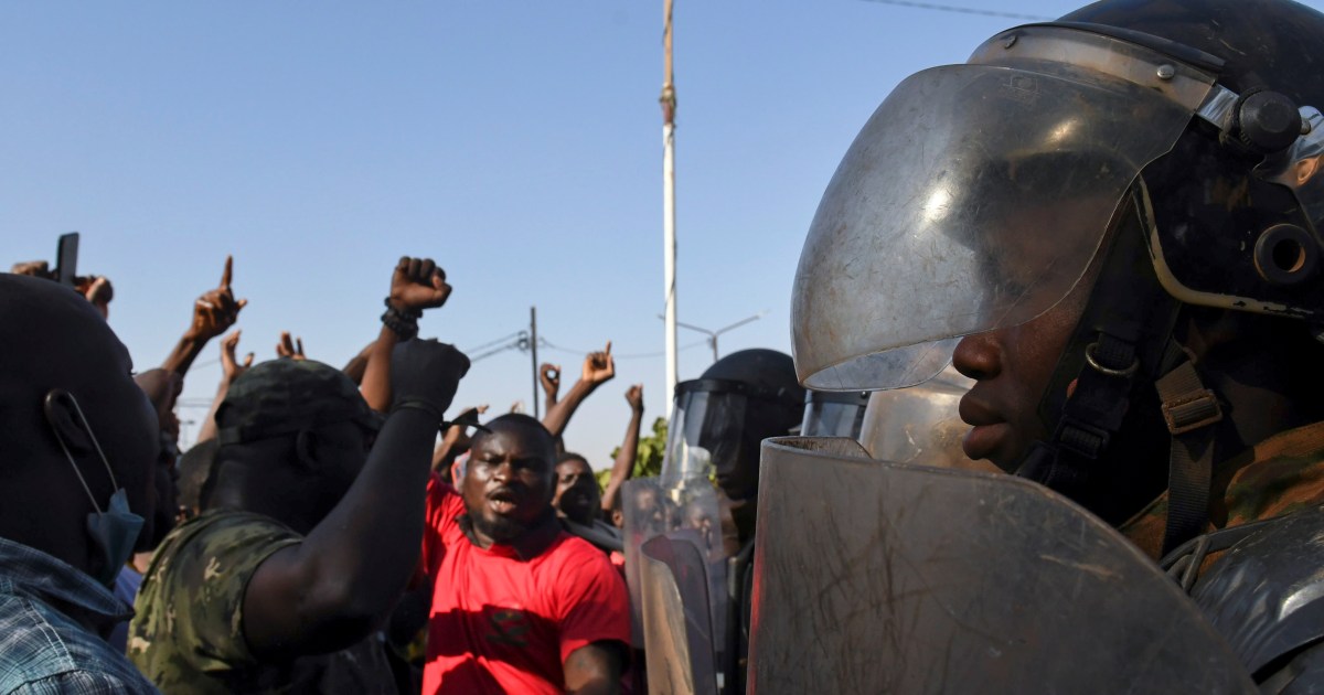 Burkina Faso police fire tear gas at anti-government protest