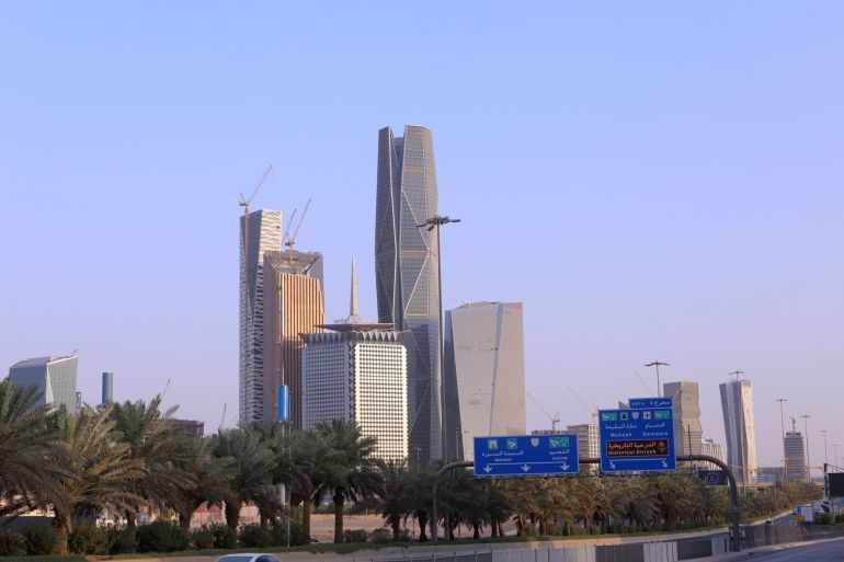 Buildings at the King Abdullah Financial District in Riyadh