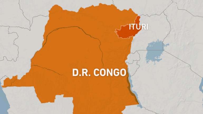 Map of Ituri, DRC