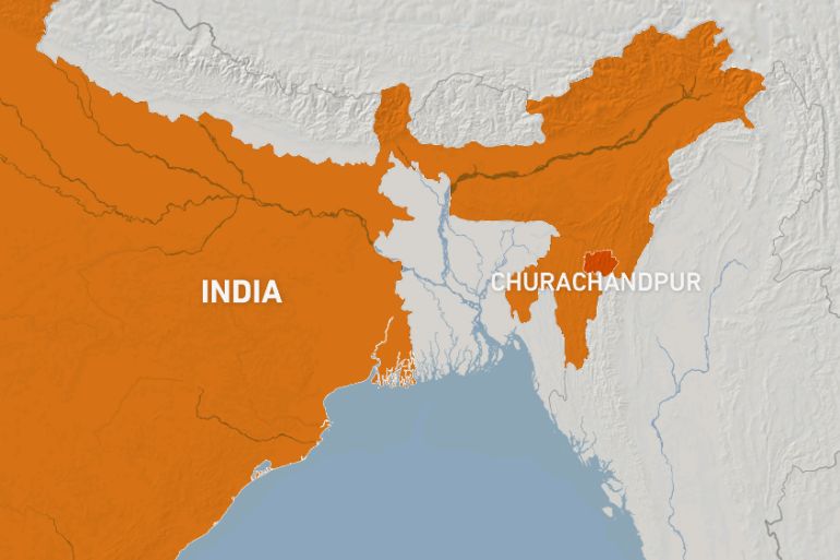 INDIA_CHURACHANDPUR Manipur map