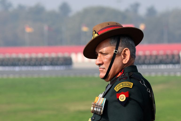Photo of the late Indian army chief Bipin Rawat