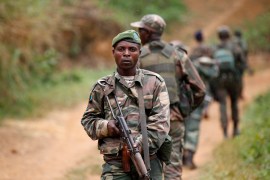 Congolese military partaking in a joint operation with Ugandan forces against the ISIL-linked Allied Democratic Forces (ADF)
