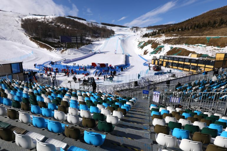 Empty seats at the Winter Olympics in Beijing