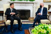 President Joe Biden meets with Ukrainian President Volodymyr Zelensky in the Oval Office of the White House on September 1, 2021, in Washington [File: AP/Evan Vucci]