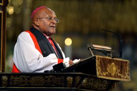 South African Archbishop Emeritus Desmond Tutu passed away at the age of 90 on December 26 [File: John Stillwell, Pool Photo via AP]