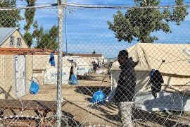 The overcrowded Pournara camp north of the Cypriot capital of Nicosia