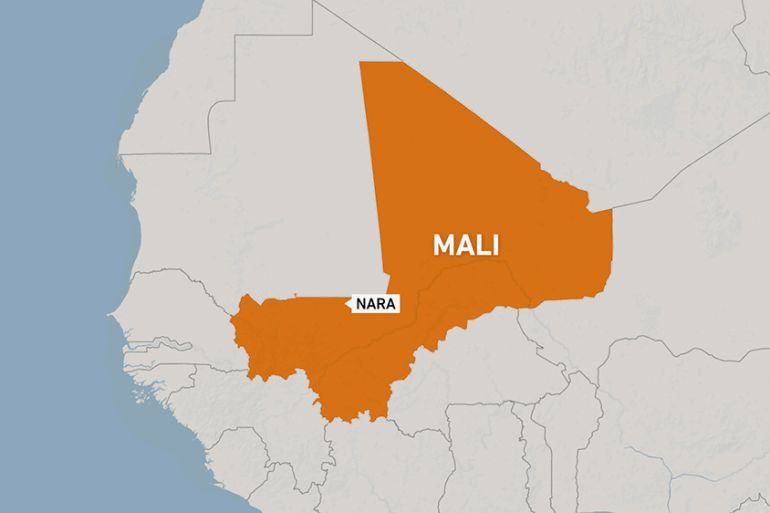 Map shows Nara, Mali