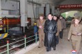 North Korean leader Kim Jong Un inspecting a munitions factory.