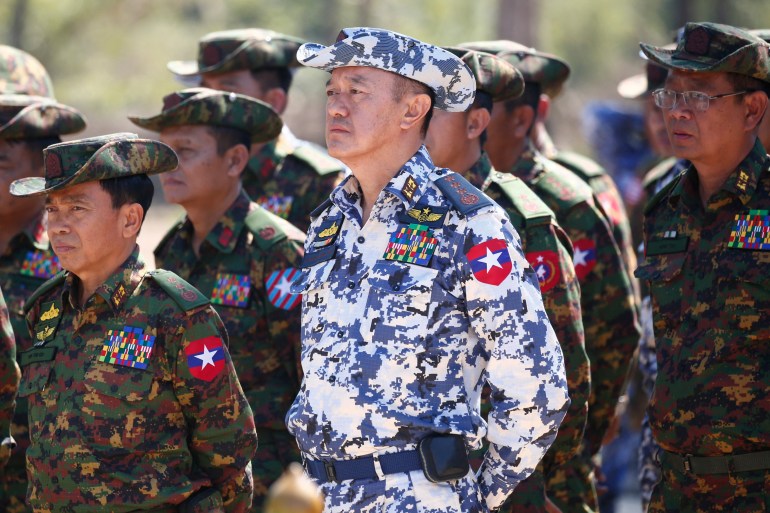 General Maung Maung Kyaw at a military parade