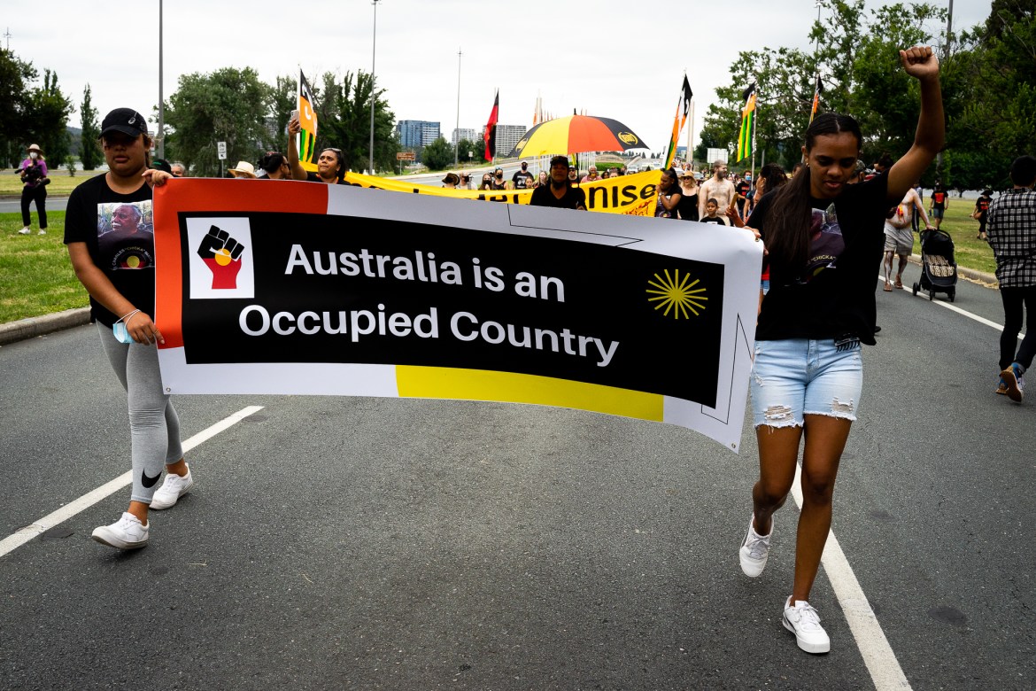 The march aimed not only to commemorate the Aboriginal Tent Embassy but also to highlight the continued impact of colonisation on Indigenous peoples.