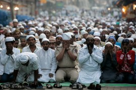 Muslims, shown here praying, comprise nearly 14 percent of India’s 1.4 billion population.