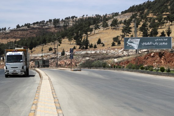 Bab al-Hawa crossing at the Syrian-Turkish border, in Idlib governorate.